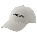 Classic Logo Bic Cap - Alexander McQueen - Cotton - White - Alexander Mcqueen