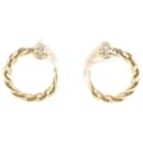 18K Diamond Twisted Earrings - Autre Marque