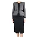 Graue Jacke aus Tweed-Alpaka-Mischung – Größe UK 10 - Chanel