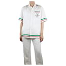 White silk printed shirt - size S - Casablanca