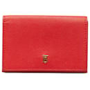 Burberry Red TB Leather Small Wallet