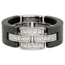 Cartier Silver 18K Maillon Panthere Diamond Ring