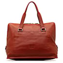 Loewe Red Anagram Leather Handbag