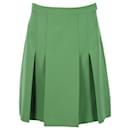 Gucci Pleated Skirt In Green Wool