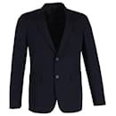 Ermenegildo Zegna Single-Breasted Blazer in Navy Blue Wool