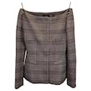 Theory Hadfield Off The Shoulder Stretch Jacket In Grey Wool