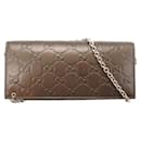 Gucci Guccissima Wallet on Chain  Crossbody Bag Leather 224262 in