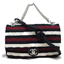 Chanel CC Jersey Rope Flap Bag Sac bandoulière en coton en