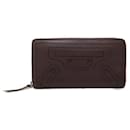 Balenciaga Blackout Continental Wallet Long Wallet Leather in