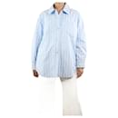Veste chemise matelassée à rayures bleu clair - taille S - Alexander Wang