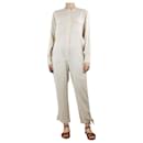 Cream silk-blend button-up jumpsuit - size UK 8 - Isabel Marant