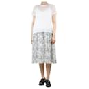 White short-sleeved mesh midi dress - size S - Autre Marque