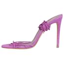 Purple strappy suede heels - size EU 37 (Uk 4) - Paris Texas