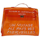 HERMES Vinyl Kelly Hand Bag Vinyl Orange Auth 69935 - Hermès
