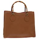 GUCCI Bamboo Tote Bag Leather Brown 002 2853 0260 0 Auth ep3720 - Gucci