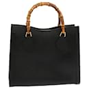 GUCCI Bamboo Tote Bag Leather Black 002 1095 0260 Auth ep3725 - Gucci