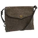 BALLY Shoulder Bag Suede Leather Gray Auth mr017 - Bally
