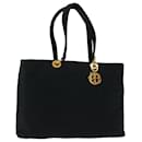 Christian Dior Canage Lady Dior Bolso Tote Nylon Negro Auth bs13207