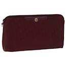 Christian Dior Trotter Canvas Clutch Bag Red Auth yk11465