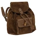 GUCCI Bamboo Backpack Suede Brown 003 2852 0030 0 Auth yk11526 - Gucci