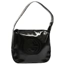 GUCCI Interlocking Shoulder Bag Patent leather Black Auth bs13216 - Gucci