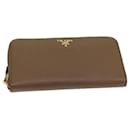 PRADA Long Wallet Safiano leather Brown Auth ep3921 - Prada