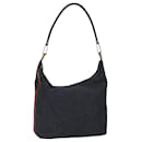 GUCCI Web Sherry Line Shoulder Bag Denim Black Red Green 01234 Auth ep3850 - Gucci