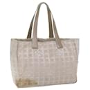 CHANEL New Travel Line Tote Bag Nylon Beige CC Auth bs13324 - Chanel