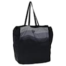 PRADA Tote Bag Nylon Noir Gris Auth 69946 - Prada