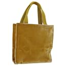 PRADA Hand Bag Velor Yellow Auth ar11643b - Prada