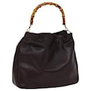 GUCCI Shoulder Bag Leather Brown 001 2123 1577 auth 69787 - Gucci