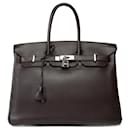 HERMES BIRKIN BAG 35 in Brown Leather - 101804 - Hermès