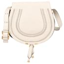 Chloé White Large Marcie Leather Crossbody Bag
