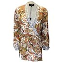 Kobi Halperin Ivory Multi Paisley Printed Silk Josephine Jacket - Autre Marque