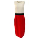 Michael Kors Ivory / Red Color Block Sleeveless Dress - Autre Marque