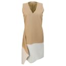 Reed Krakoff Ivory / Tan Leather Sleeveless Dress - Autre Marque