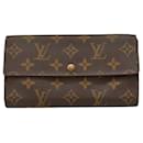 LOUIS VUITTON Sarah envelope wallet brown monogram canvas M60531 classic LV - Louis Vuitton