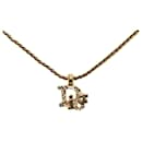 Dior Gold Logo Anhänger Halskette