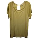 Dries Van Noten Cut-Out Back Top in Yellow Cotton