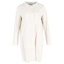 Jil Sander Collared Dress in Ivory Cotton