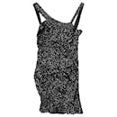 Isabel Marant Sequin Ruffle One Shoulder Dress in Black Cotton