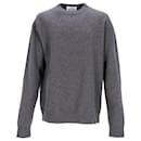 Jil Sander Crewneck Sweater in Grey Merino Wool