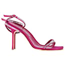 Manolo Blahnik Crinastra 105mm Strappy Sandals in Pink Satin