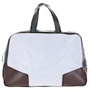 Marni Color-Block-Reisetasche aus weißem Leder 