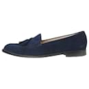 Dark blue suede tassel loafers - size EU 38.5 - Manolo Blahnik
