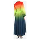 Vestido maxi de seda multicolorido - tamanho UK 10 - Elie Saab