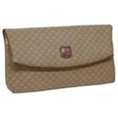 CELINE Macadam Canvas Clutch Bag PVC Beige Brown Auth 69882 - Céline