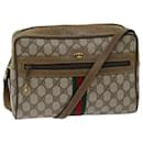 GUCCI GG Canvas Web Sherry Line Shoulder Bag PVC Beige Green Red Auth yk11376 - Gucci