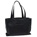 CHANEL Big COCO Mark Tote Bag Leather Black CC Auth ep3903 - Chanel