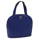 CELINE Hand Bag Leather Blue Auth bs13304 - Céline